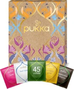 Pukka Original Kruidenthee Geschenkdoos - 9 Blends Biologische Kruidenthee, Ook Leuk Als Verjaardagscadeau - 45 Zakjes - Theedoos - GB-BIO-05 -Voedsel Serie Winkel 1002x1200 1