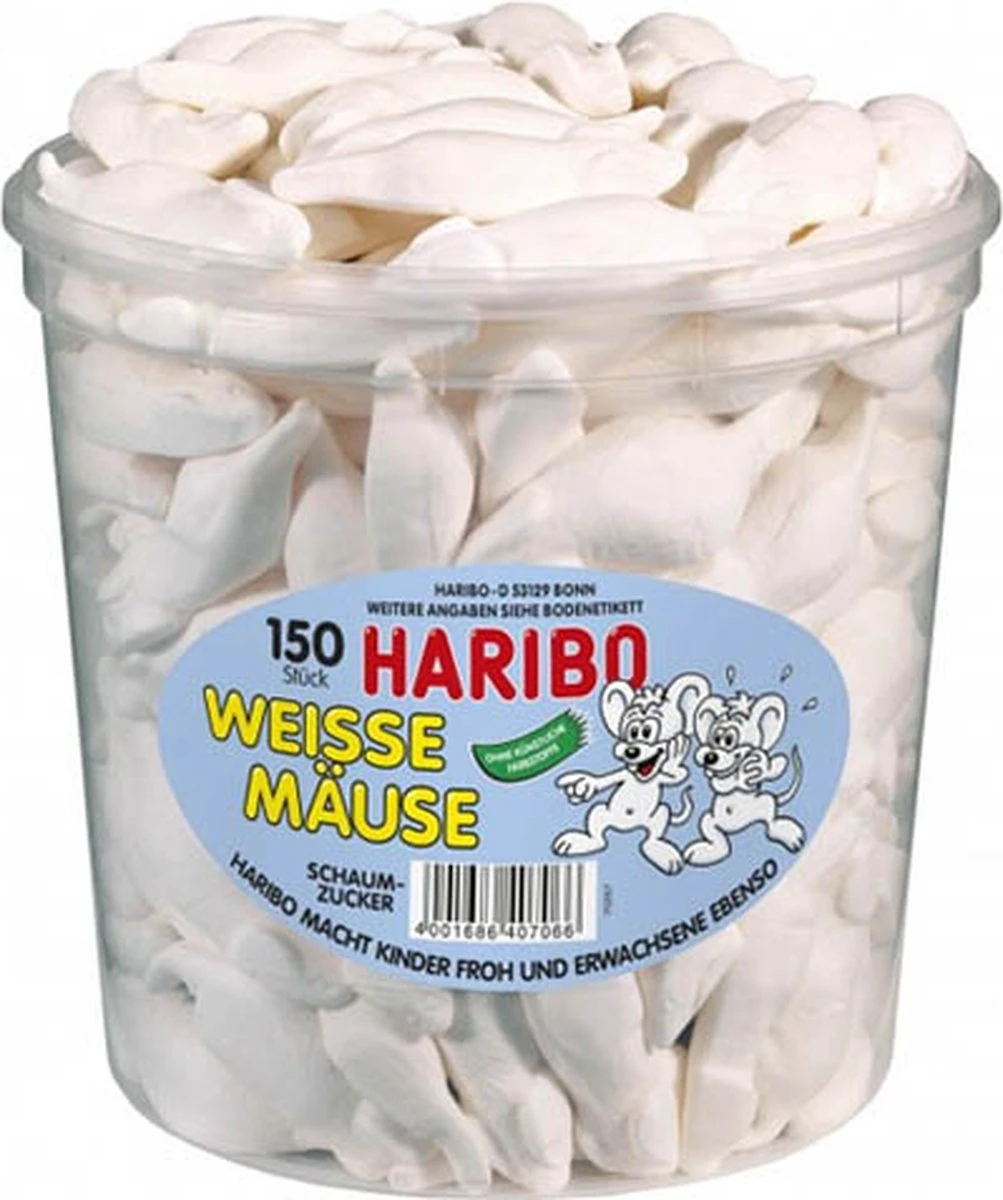 Haribo Witte Muizen - 150 Stuks 7 Haribo Witte Muizen - 150 Stuks - Afbeelding 5