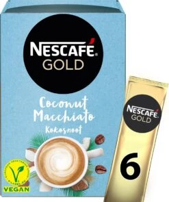 Nescafé Gold Coconut Macchiato Oploskoffie - 6 Doosjes à 6 Zakjes 12 Nescafé Gold Coconut Macchiato Oploskoffie - 6 Doosjes à 6 Zakjes -Voedsel Serie Winkel 1005x1200