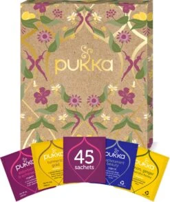 Pukka Support Kruidenthee Geschenkdoos - 5 Blends Biologische Kruidenthee, Ook Leuk Als Verjaardagscadeau - 45 Zakjes - Theedoos - GB-BIO-05 -Voedsel Serie Winkel 1009x1200