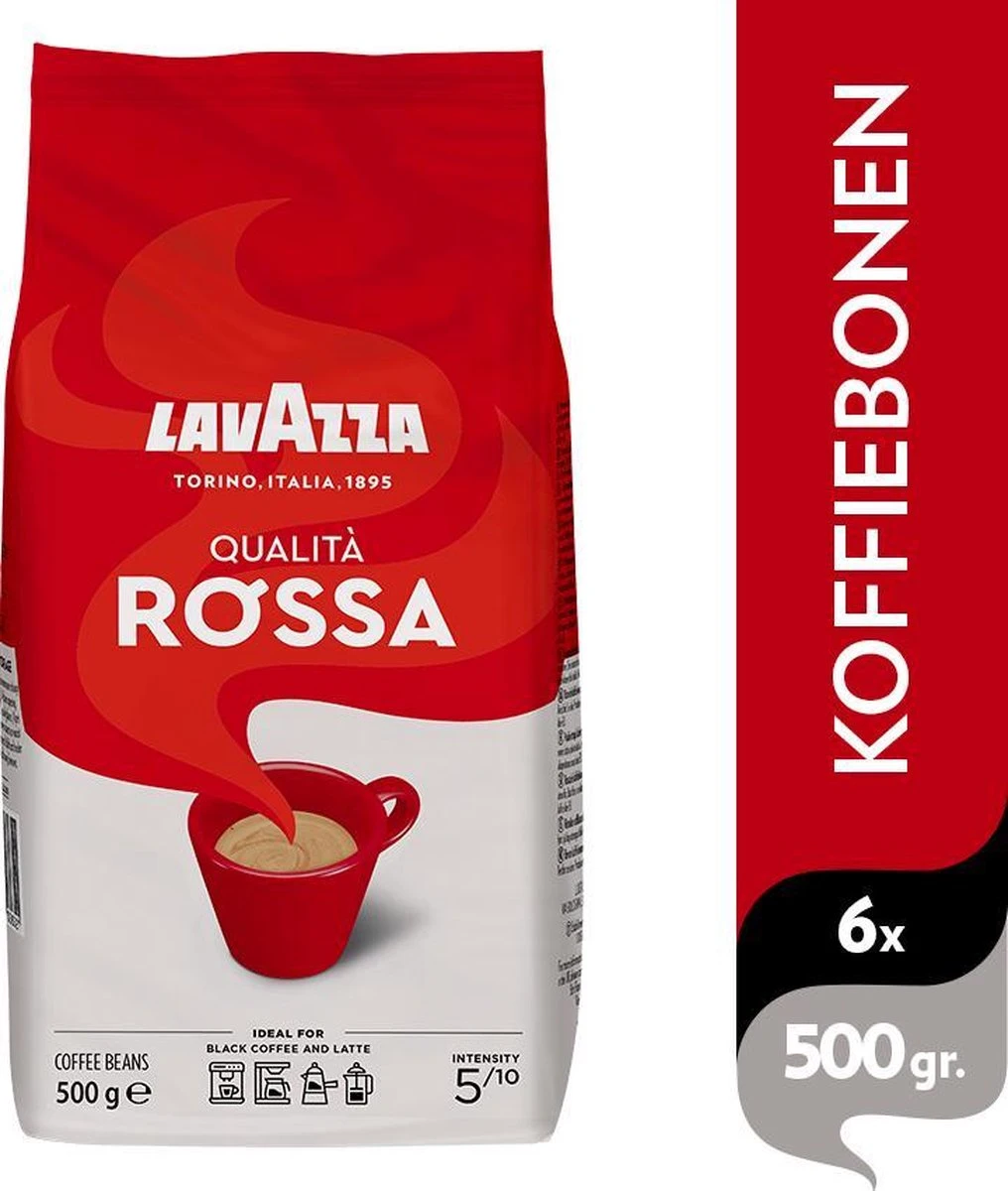 Lavazza Qualita Rossa Koffiebonen - 500 Gram X6 9 Lavazza Qualita Rossa Koffiebonen - 500 Gram X6 - Afbeelding 7