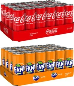 Coca-Cola Coca Cola Blikjes 24 Stuks 33cl EU + Fanta Blikjes 24 Stuks 33cl EU -Voedsel Serie Winkel 1034x1200 1