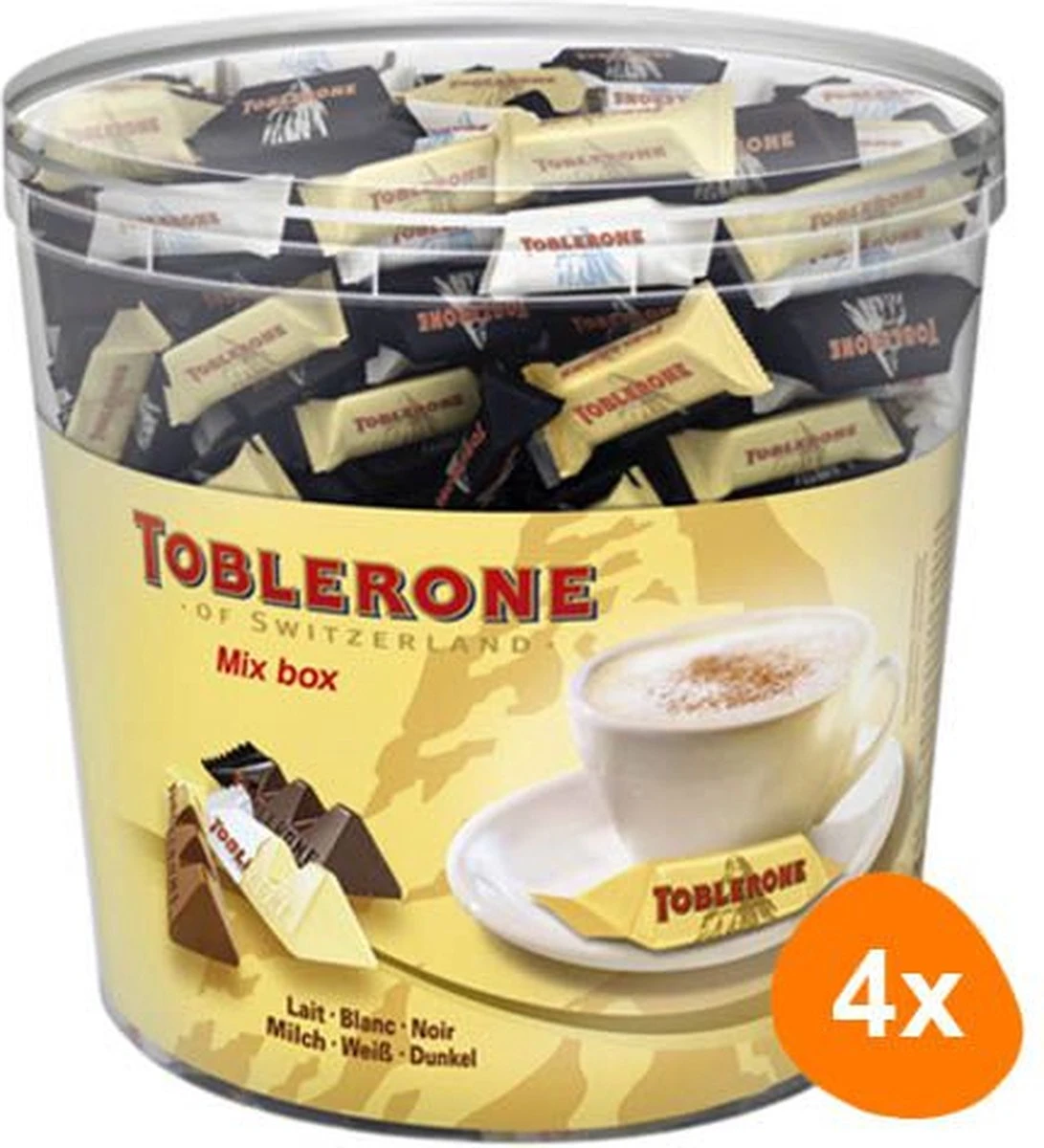 Toblerone Mini's Mix - Silo 904 Gram - 4 Stuks 3 Toblerone Mini's Mix - Silo 904 Gram - 4 Stuks