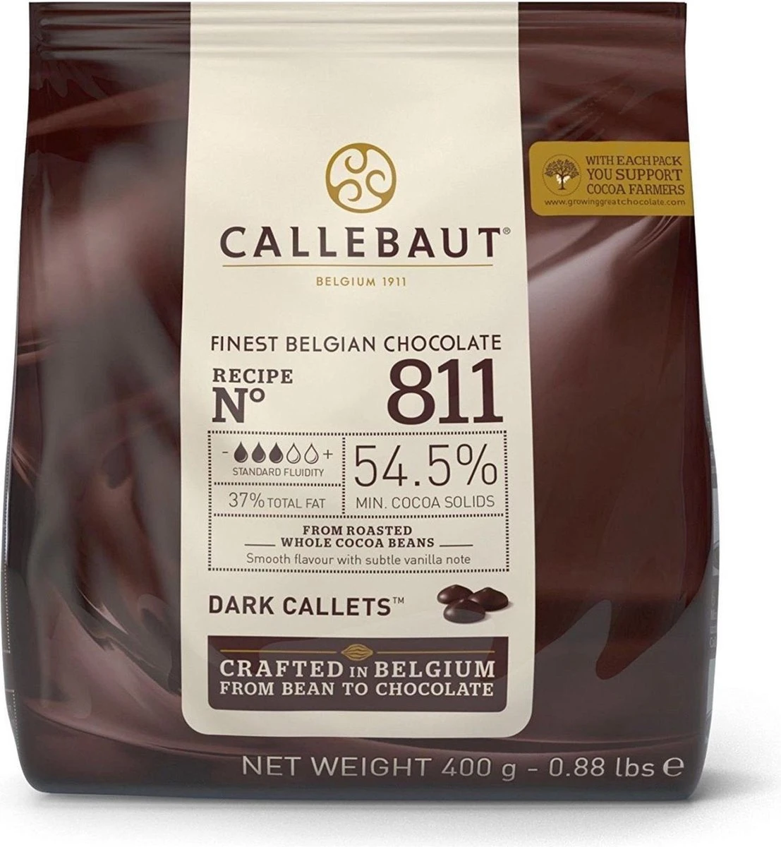 Callebaut - Chocolade Callets - Puur - 400g 3 Callebaut - Chocolade Callets - Puur - 400g