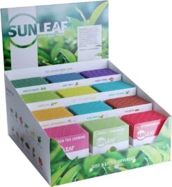 Sunleaf | Assortiment Displaybox Thee | 12 Smaken (120 Zakjes)