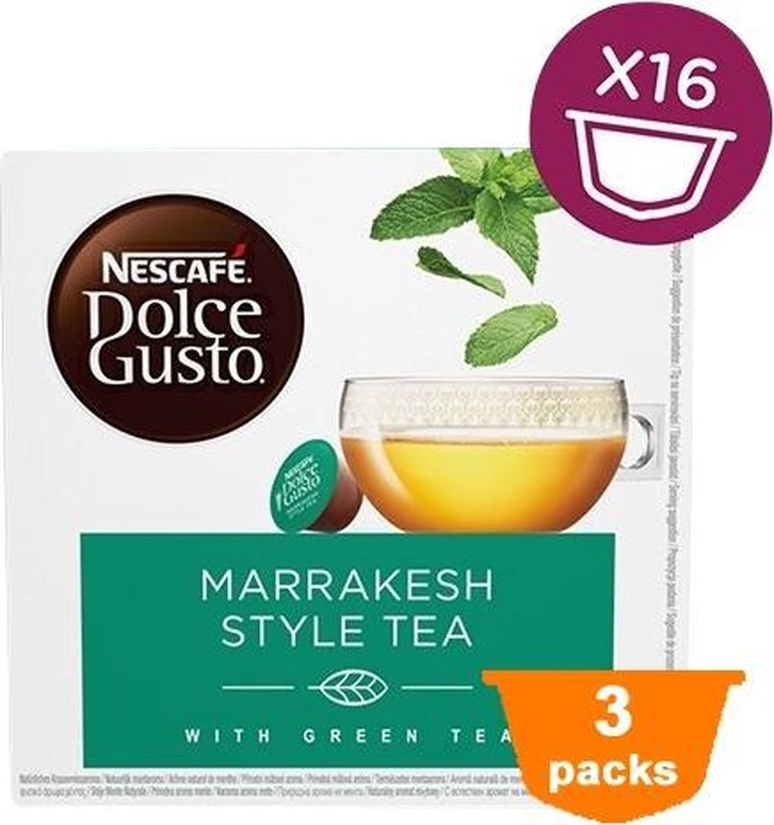 Dolce Gusto - Marrakesh Style Tea - 3x 16 Cups 3 Dolce Gusto - Marrakesh Style Tea - 3x 16 Cups