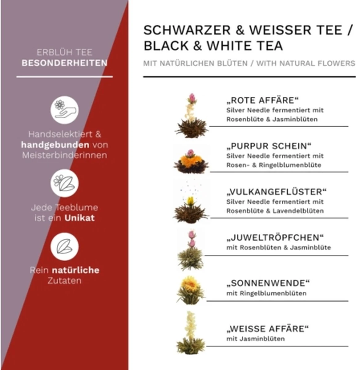 Creano Theebloemen Geschenkset Kadoverpakking Theebloemen En Glazen Theekan - Witte Theebloemen En Zwarte Theebloemen (6 Stuks) 12 Creano Theebloemen Geschenkset Kadoverpakking Theebloemen En Glazen Theekan - Witte Theebloemen En Zwarte Theebloemen (6 Stuks) - Afbeelding 10