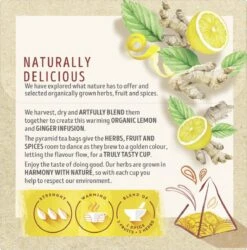 Lipton Ginger & Lemon Kruidenthee, Met De Vurige Smaak Van Gember En Frisheid Van Citroen - 4 X 20 Zakjes - PL-EKO-03 -Voedsel Serie Winkel 1187x1200 2