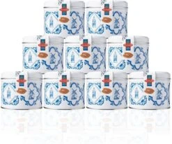 Daelmans Stroopwafels In Delfts Blauw Blik - Doos Met 9 Blikken - 230 Gram Per Blik - 8 Stroopwafels Per Blik (72 Koeken)