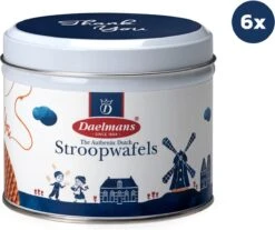 Stroopwafel Cadeau Blik 'Thank You' - Doos Met 6 Blikjes - 230 Gram Per Blik - 8 Stroopwafels Per Blik (48 Koeken ) -Voedsel Serie Winkel 1200x1007