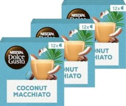 Nieuwkomers 15 Nescafé Dolce Gusto Coconut Macchiato Capsules - Vegan Koffie - 36 Koffiecups