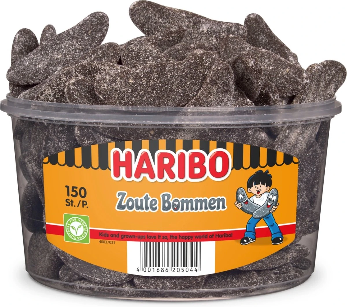 Haribo VEGGIE Zoute Bommen - 150 Stuks 6 Haribo VEGGIE Zoute Bommen - 150 Stuks - Afbeelding 4