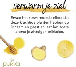 Pukka Lemon Ginger & Manuka Honey Thee, Met Gember, Citroen En Honing - 4 X 20 Zakjes - GB-BIO-05 -Voedsel Serie Winkel 1200x1062 3