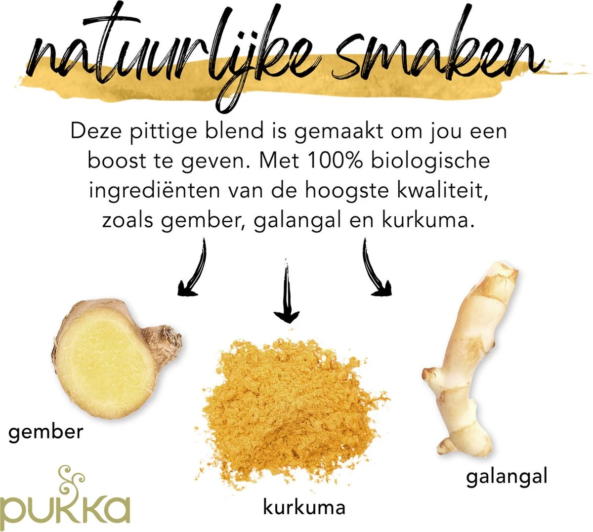 Pukka Three Ginger Thee, Met Kurkuma, Gember En Galangawortel - 4 X 20 Zakjes - GB-BIO-05 8 Pukka Three Ginger Thee, Met Kurkuma, Gember En Galangawortel - 4 X 20 Zakjes - GB-BIO-05 - Afbeelding 6