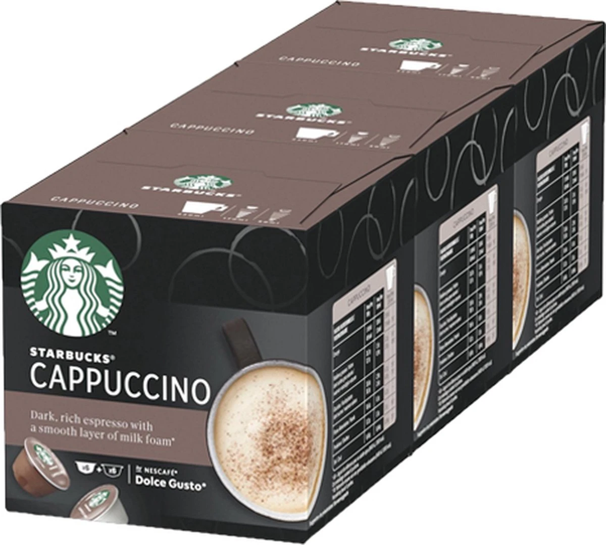 Starbucks By Dolce Gusto Cappuccino Capsules - 36 Koffiecups 2 Starbucks By Dolce Gusto Cappuccino Capsules - 36 Koffiecups