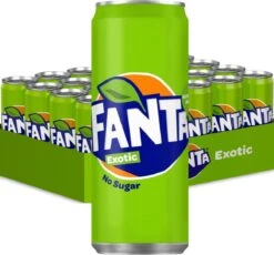 Fanta Exotic No Sugar Blikjes Tray 24 Stuks 33cl