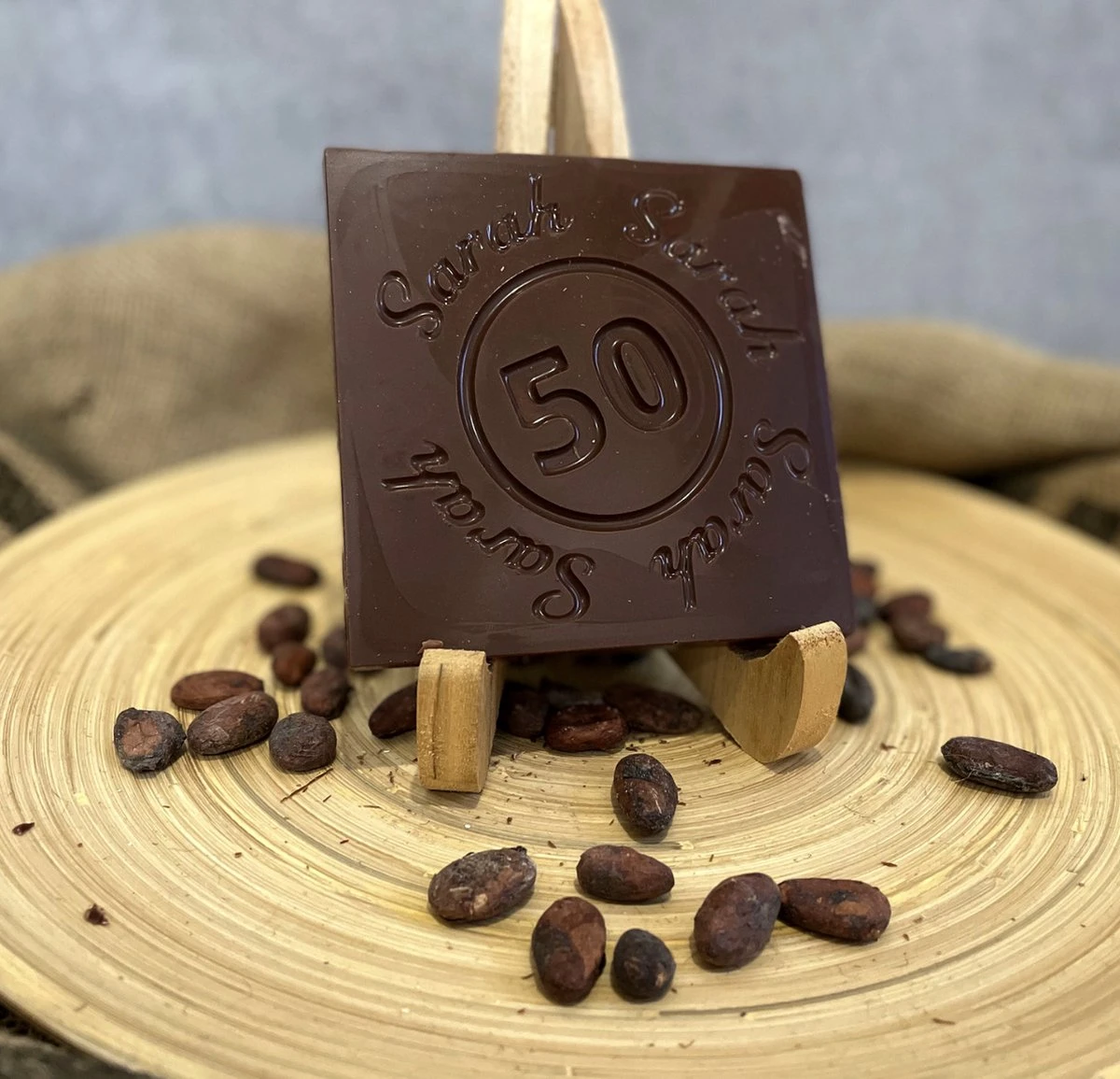 Chocolade Tablet Sarah 50 Jaar Verjaardag 3 Chocolade Tablet Sarah 50 Jaar Verjaardag