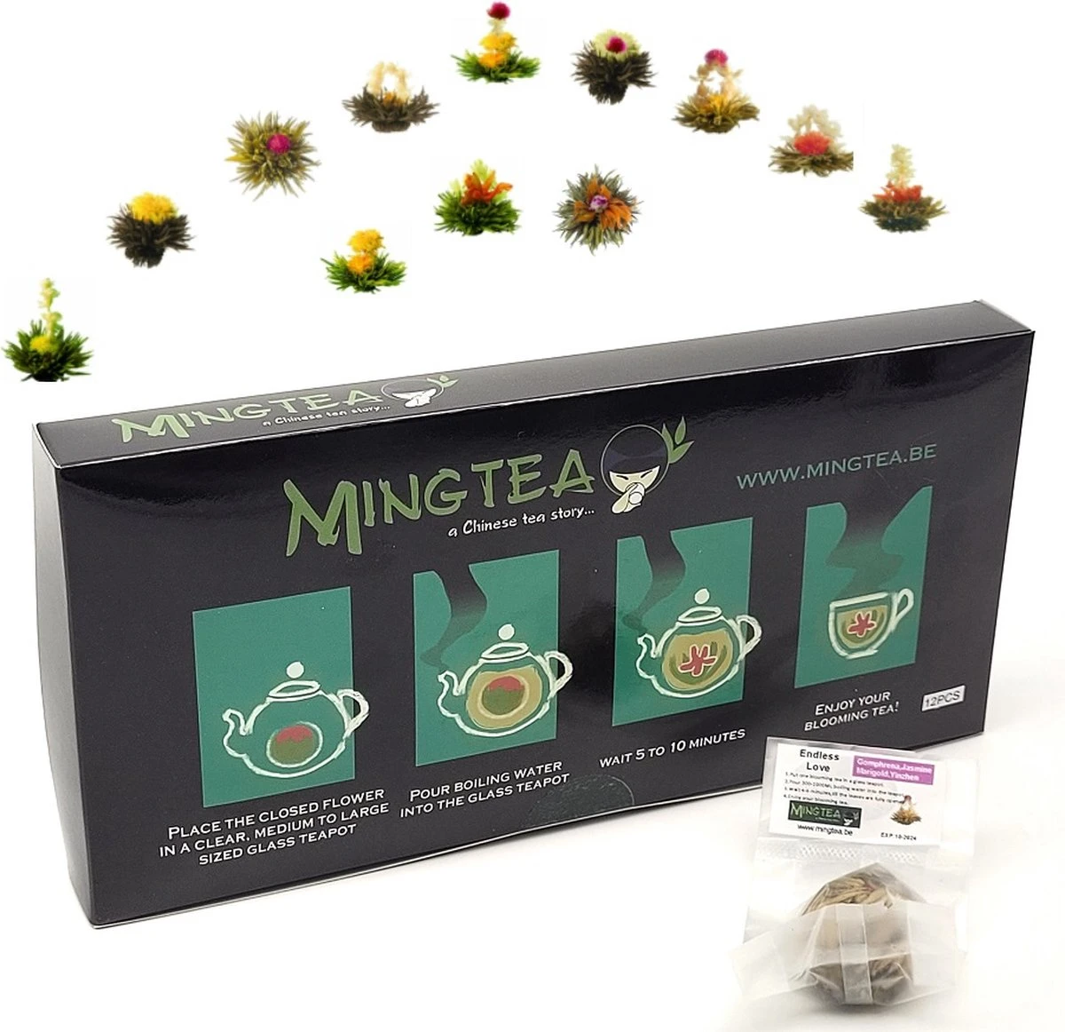 Luxe Verpakking Van 12 Theebloemen 4 Luxe Verpakking Van 12 Theebloemen - Afbeelding 2