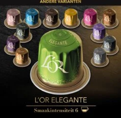 L'OR Lungo Elegante Koffiecups - Intensiteit 6/12 - 10 X 20 Capsules -Voedsel Serie Winkel 1200x1173 3