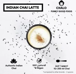 CHALO Chini Masala Chai Latte - Indische Vegan Chai - Zwarte Assam Thee - 25 Porties/ 300GR - Met Minder Suiker -Voedsel Serie Winkel 1200x1177 2