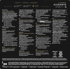 L'OR Lungo Elegante Koffiecups - Intensiteit 6/12 - 10 X 20 Capsules -Voedsel Serie Winkel 1200x1186 4