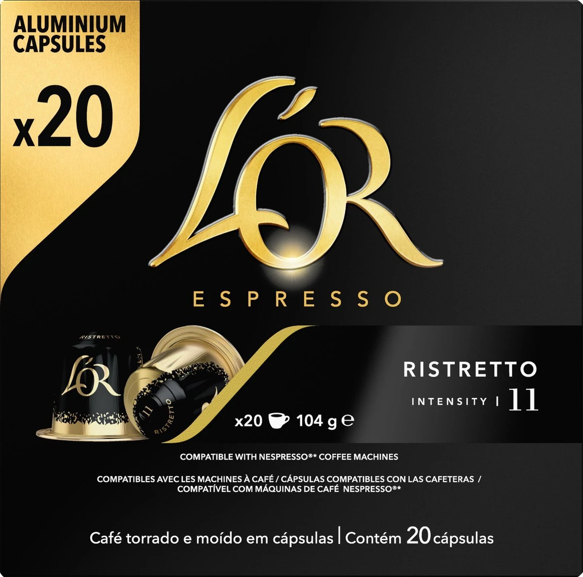 L'OR Espresso Ristretto Koffiecups - Intensiteit 11/12 - 10 X 20 Capsules 12 L'OR Espresso Ristretto Koffiecups - Intensiteit 11/12 - 10 X 20 Capsules - Afbeelding 10