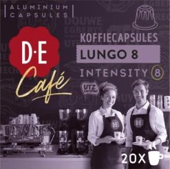 Douwe Egberts D.E Café Lungo Koffiecups - Intesiteit 8/12 - 10 X 20 Capsules -Voedsel Serie Winkel 1200x1189 1