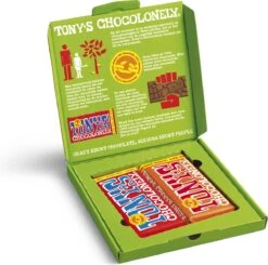 Tony's Chocolonely Geschenkdoos Sterkte! - Belgische Fairtrade Chocolade - Melk Chocolade Repen - Beterschap Cadeau - 2 X 180 Gram -Voedsel Serie Winkel 1200x1189 4