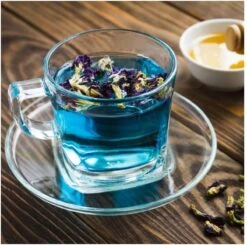 Merkloos Blauwe Vlindererwt Thee - Kittelbloem - Blue Butterfly Pea Flower Tea - Cafeïnevrije Kruidenthee - 60 Gram -Voedsel Serie Winkel 1200x1190