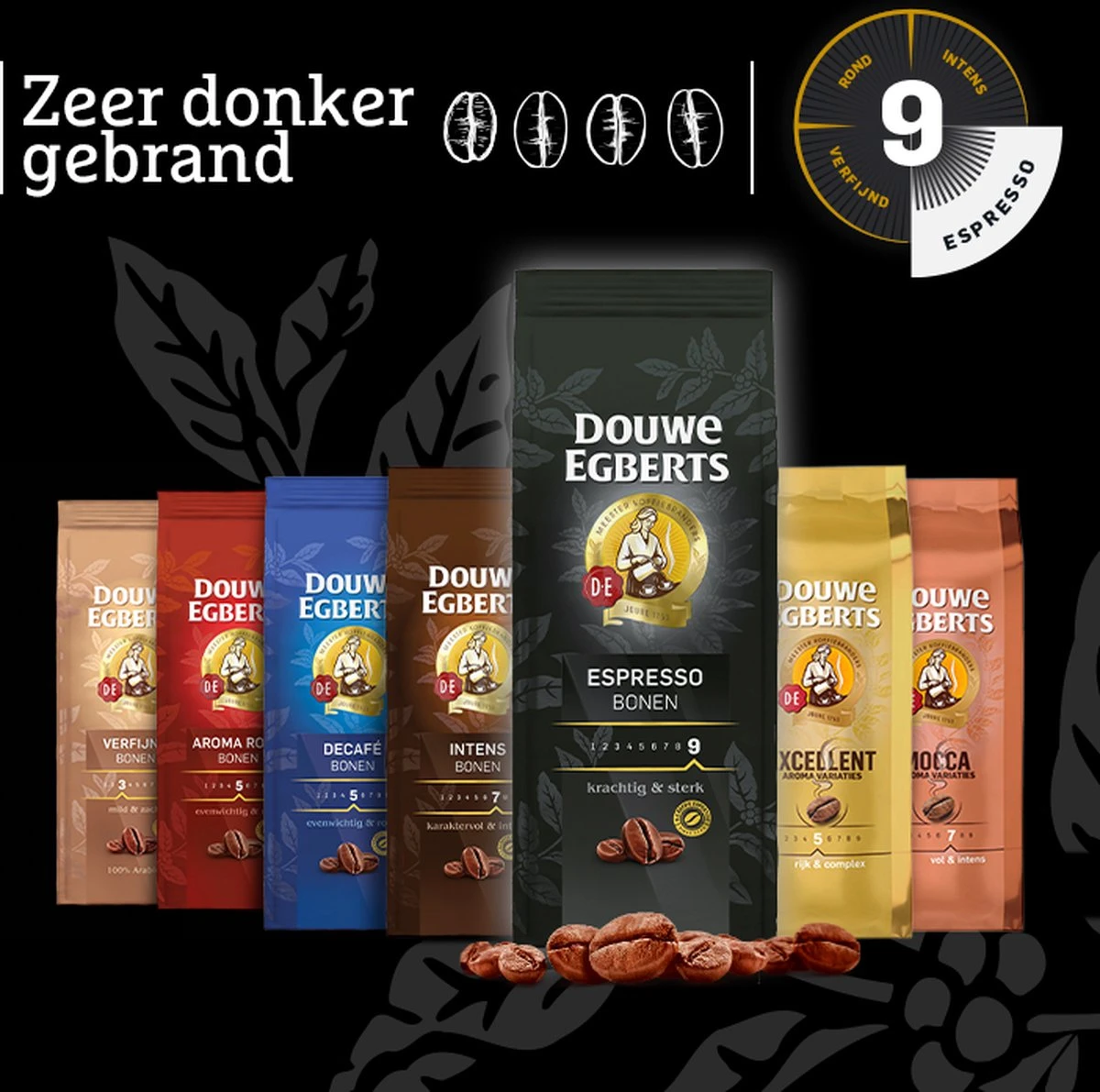 Douwe Egberts Espresso Koffiebonen - 4 X 1000 Gram - Extra Grote Verpakking 10 Douwe Egberts Espresso Koffiebonen - 4 X 1000 Gram - Extra Grote Verpakking - Afbeelding 8