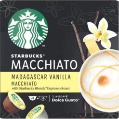 Starbucks By Dolce Gusto Capsules Madagascar Vanilla Macchiato- 3 Doosjes à 12 Koffiecups -Voedsel Serie Winkel 1200x1195 1