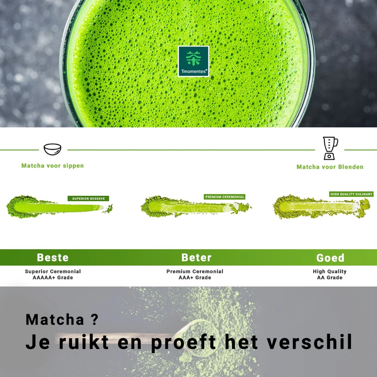 TMomentes® PREMIUM CEREMONIAL MATCHA Thee - Matcha Poeder - Ceremoniële Matcha Thee - 100% Organisch Gecertificeerd - 60 Gram - AAA+ Gradering 4 TMomentes® PREMIUM CEREMONIAL MATCHA Thee - Matcha Poeder - Ceremoniële Matcha Thee - 100% Organisch Gecertificeerd - 60 Gram - AAA+ Gradering - Afbeelding 2
