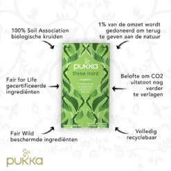 Pukka Three Mint Thee, Met Pepermunt, Groene Munt En Veldmunt - 4 X 20 Zakjes - GB-BIO-05 -Voedsel Serie Winkel 1200x1200 362