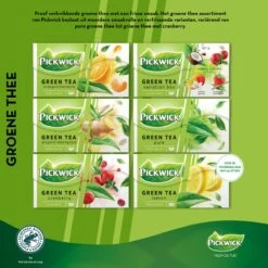 Pickwick Cranberry Groene Thee - 12 X 20 Zakjes 13 Pickwick Cranberry Groene Thee - 12 X 20 Zakjes -Voedsel Serie Winkel 1200x1200 411