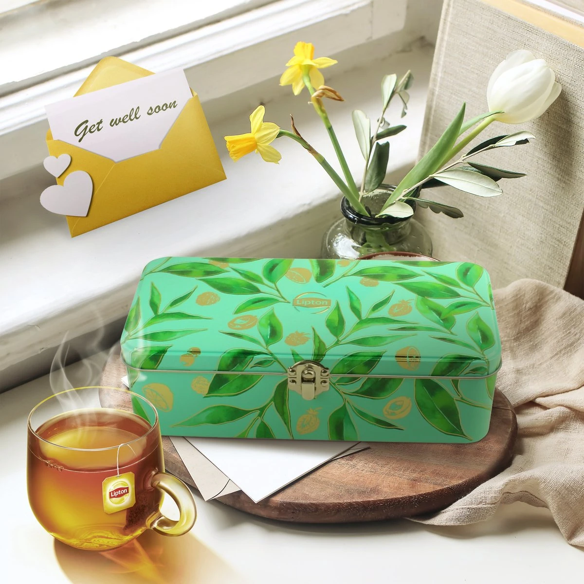 Lipton Thee Limited Edition Theedoos, Leuk Om Te Geven Als Cadeau - 40 Zakjes En Tinnen Blik - Cadeauverpakking 8 Lipton Thee Limited Edition Theedoos, Leuk Om Te Geven Als Cadeau - 40 Zakjes En Tinnen Blik - Cadeauverpakking - Afbeelding 6