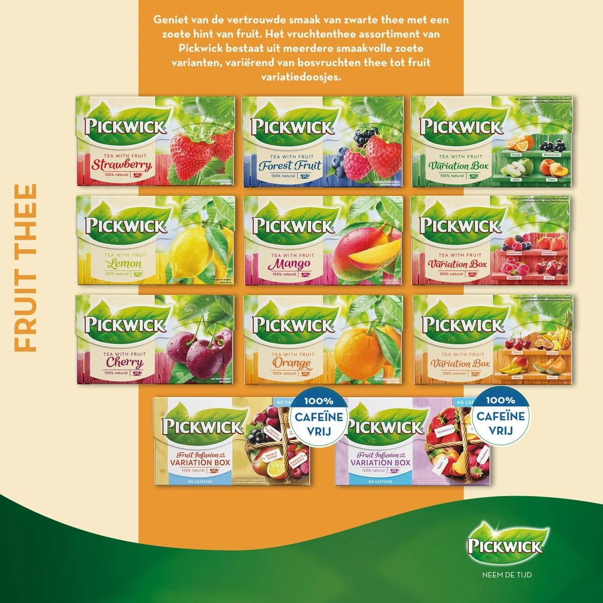 Pickwick Aardbei Fruit Thee - 12 X 20 Zakjes 6 Pickwick Aardbei Fruit Thee - 12 X 20 Zakjes - Afbeelding 4
