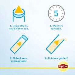 Lipton Cold Infuse Lemon & Camomile, Smaak Voor Koud Water Zonder Suiker En Calorieën - 6 X 10 Zakjes - NL-BIO-01 -Voedsel Serie Winkel 1200x1200 464