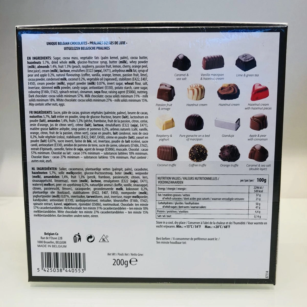 Pelicaen Belgische Chocolade Bonbons-Pralines - 200 Gram 4 Pelicaen Belgische Chocolade Bonbons-Pralines - 200 Gram - Afbeelding 2