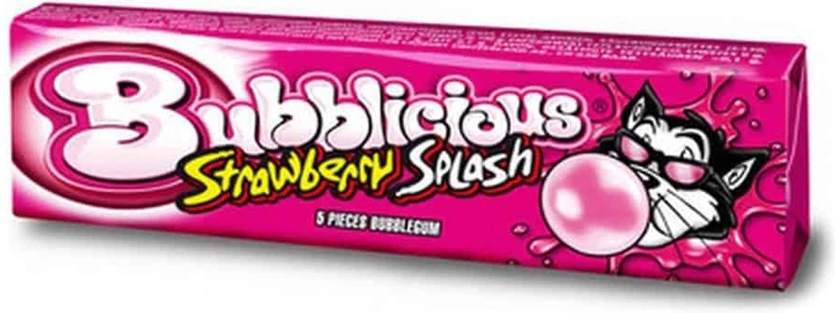 Bubblicious Strawberry - 18 X 38 Gram 4 Bubblicious Strawberry - 18 X 38 Gram - Afbeelding 2