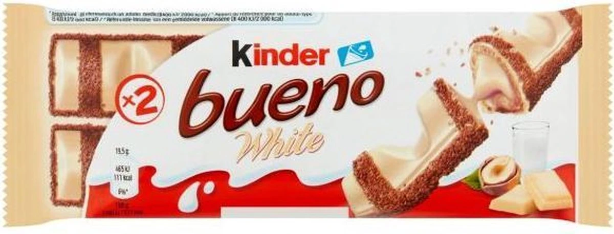 Kinder Bueno White T2 - 8x 2 Stuks 3 Kinder Bueno White T2 - 8x 2 Stuks