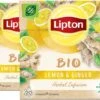 Lipton Ginger & Lemon Kruidenthee, Met De Vurige Smaak Van Gember En Frisheid Van Citroen - 4 X 20 Zakjes - PL-EKO-03 -Voedsel Serie Winkel 1200x520