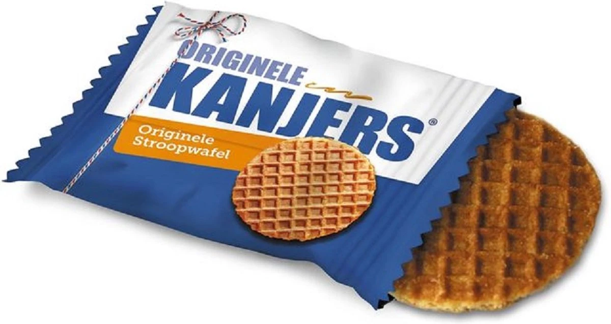 Koeken Kanjers Stroopwafels 8gr 150 Stuks 3 Koeken Kanjers Stroopwafels 8gr 150 Stuks