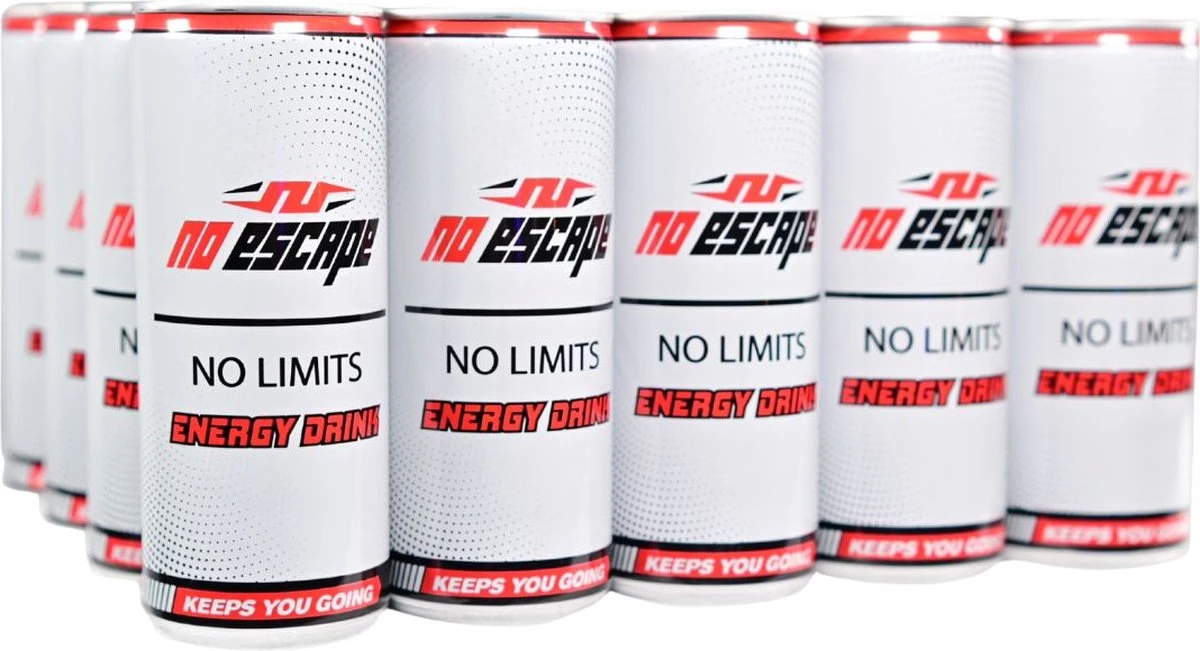 No Escape Energy Drink Blikjes 25cl Tray 24 Stuks 4 No Escape Energy Drink Blikjes 25cl Tray 24 Stuks - Afbeelding 2