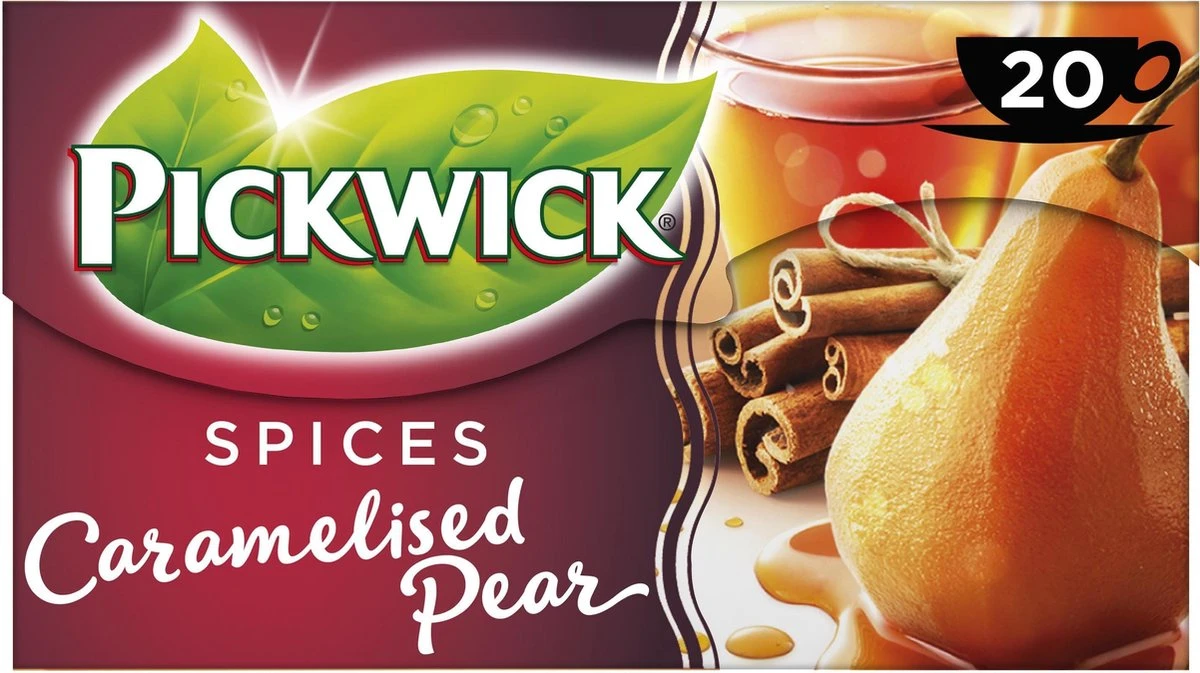 Pickwick Spices Caramelised Pear Zwarte Thee - 12 X 20 Zakjes 6 Pickwick Spices Caramelised Pear Zwarte Thee - 12 X 20 Zakjes - Afbeelding 4