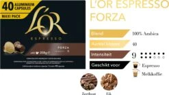 L'OR Espresso Forza Koffiecups - Intensiteit 9/12 - 4 X 40 Capsules -Voedsel Serie Winkel 1200x678