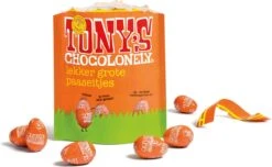 Tony's Chocolonely Chocolade Paaseitjes - Melkchocolade Karamel Zeezout - Uitdeelzak Pasen - 180 Gram Paaseieren - Eitjes - Paas Ei Cadeau