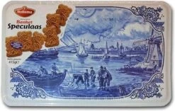 Hellema Speculaas - Met De Fijnste Speculaaskruiden - Volgens Authentiek Recept - Nederlandse Lekkernij - In Een Delftsblauwblik - Traditionele Speculaas - 415 G - Verpakte Koekjes -Voedsel Serie Winkel 1200x761