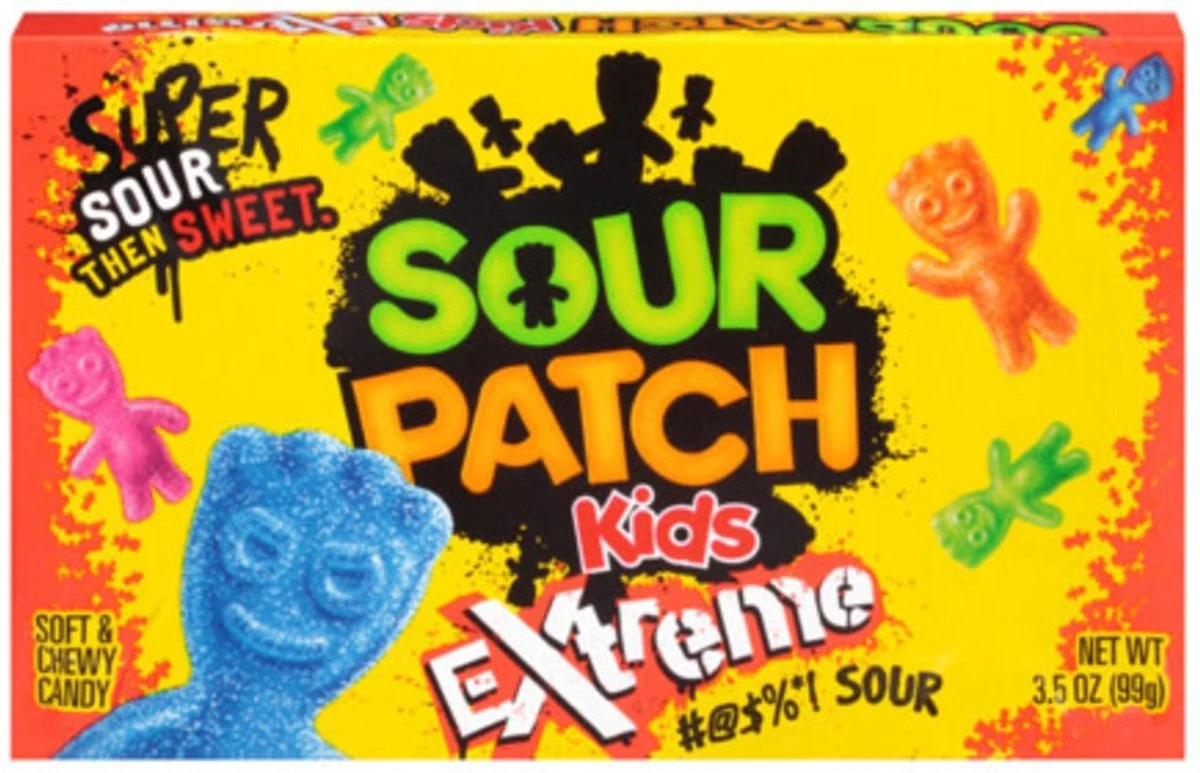 Sour Patch Kids Extreme Theater Box 99 Gr Usasnoep - Candyusa - Snoep 3 Sour Patch Kids Extreme Theater Box 99 Gr Usasnoep - Candyusa - Snoep
