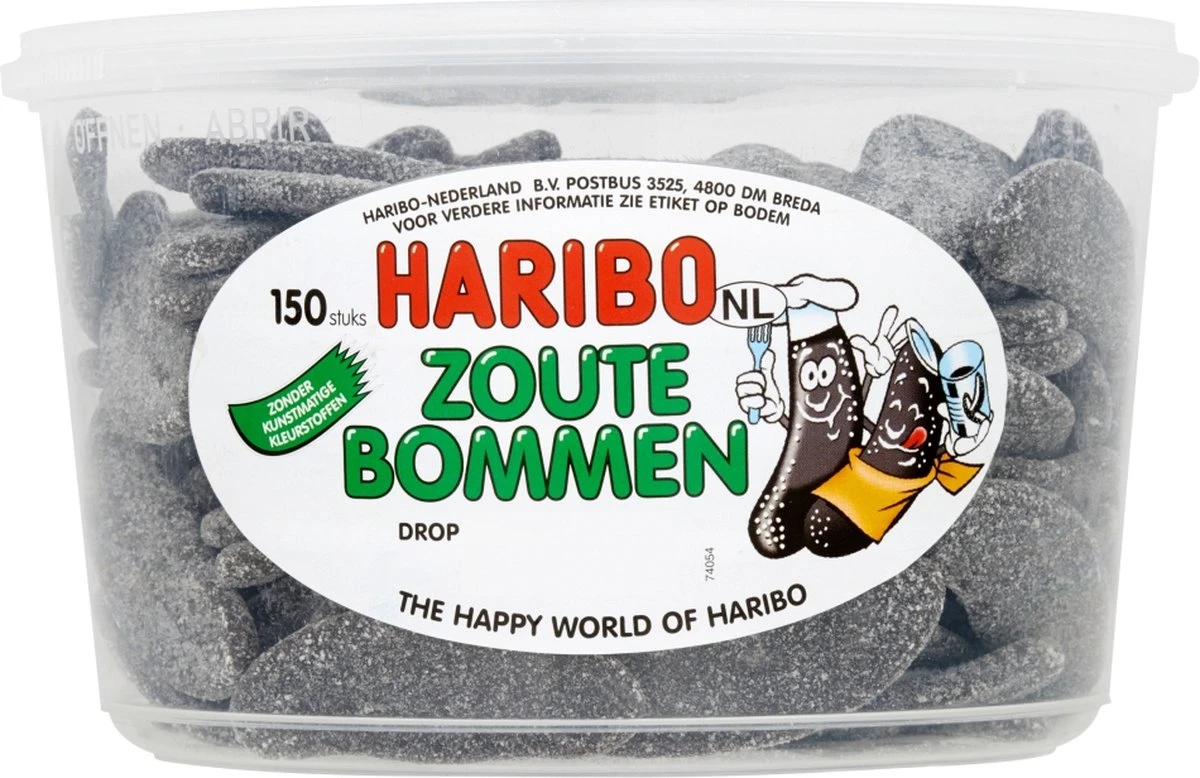 Haribo VEGGIE Zoute Bommen - 150 Stuks 4 Haribo VEGGIE Zoute Bommen - 150 Stuks - Afbeelding 2