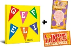 Tony's Chocolonely Geschenkdoos Verjaardag - Fairtrade Chocolade Cadeau - Melk & Witte Chocolade Repen - 2 X 180 Gram